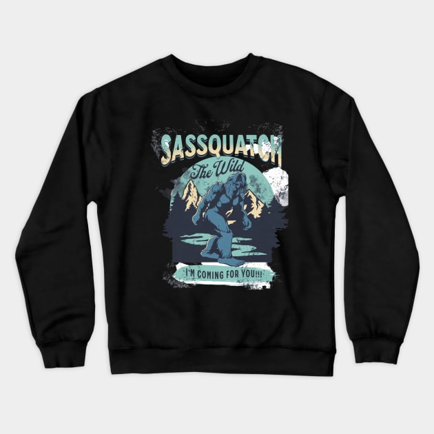 Your Friendly sassquatch Crewneck Sweatshirt by Vortex.Merch